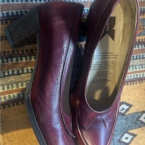 Burgundy Leather Heels